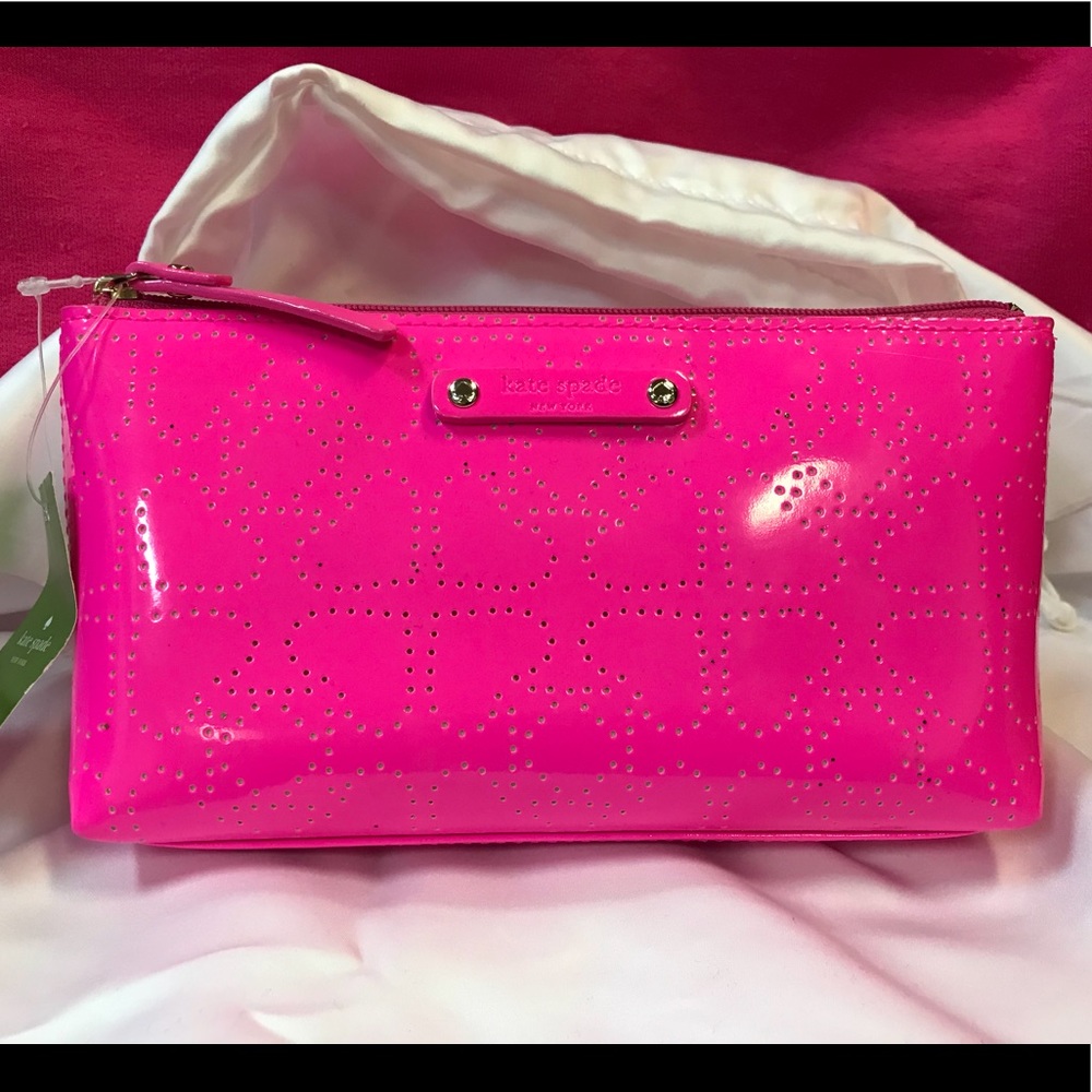 KATE SPADE Neon HEART Metro Shiloh MakeUp Bag